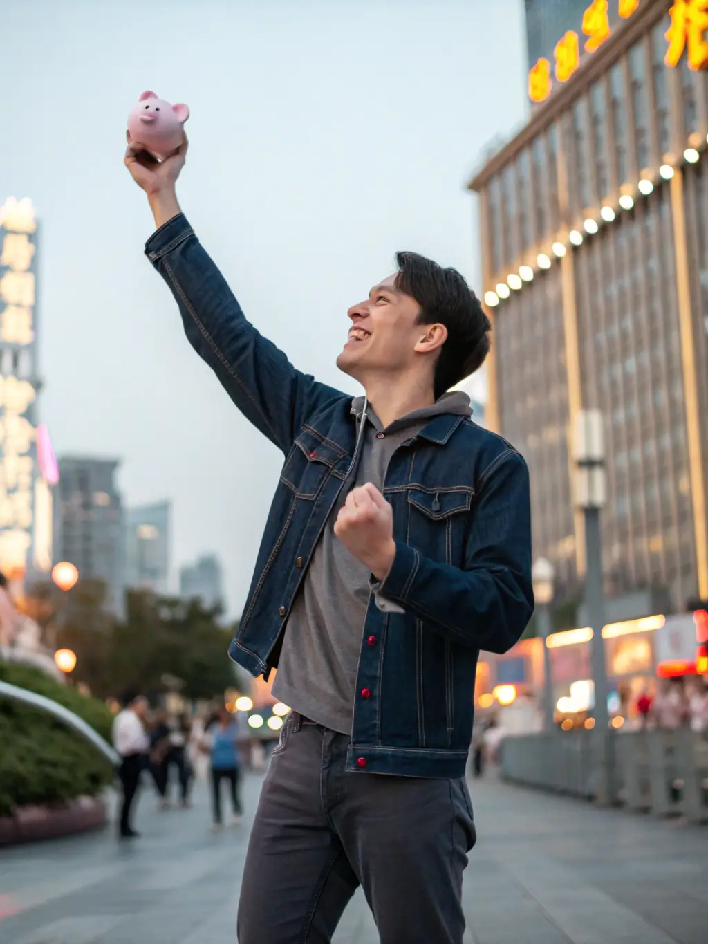 A person holding a house-shaped piggy bank, symbolizing financial security and planning for the future.